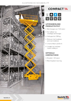 व्हील्ड सिज़र लिफ्ट Haulotte Compact 14