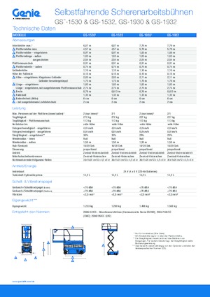 व्हील्ड सिज़र लिफ्ट Genie GS-1930 Hydraulic