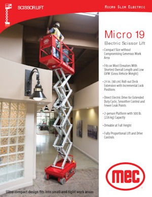 व्हील्ड सिज़र लिफ्ट MEC Micro 19