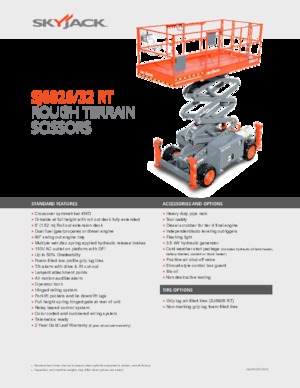 व्हील्ड सिज़र लिफ्ट Skyjack SJ 6832 RTE