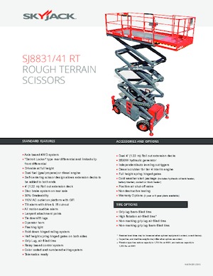 व्हील्ड सिज़र लिफ्ट Skyjack SJ 8841
