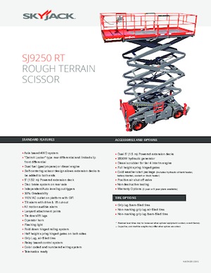 व्हील्ड सिज़र लिफ्ट Skyjack SJ 9250