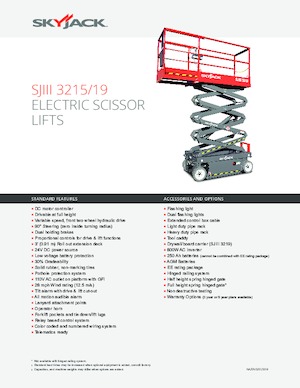 व्हील्ड सिज़र लिफ्ट Skyjack SJ III 3219