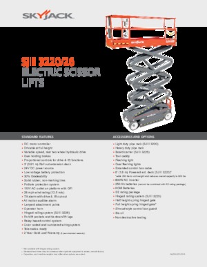 व्हील्ड सिज़र लिफ्ट Skyjack SJ III 3226