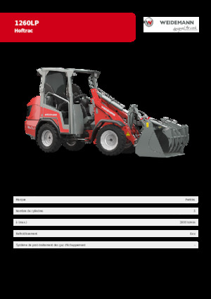 यार्ड लोडर Weidemann 1260 LP