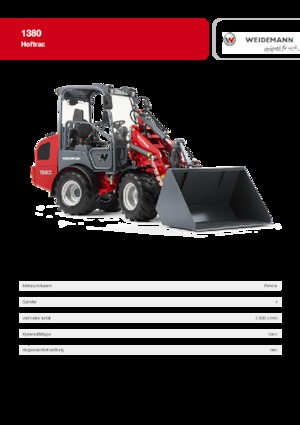 यार्ड लोडर Weidemann 1380