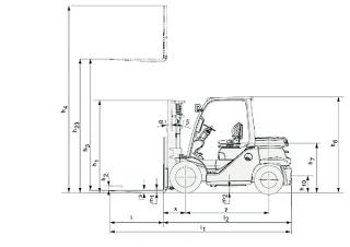 Toyota 40-8 FD 40N  आयाम और आकार