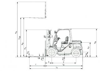 Toyota 40-8 FD 45N  आयाम और आकार