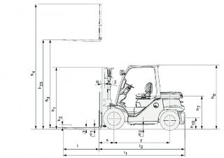 Toyota 40-8 FD 70N  आयाम और आकार