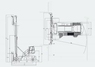 Linde C 90/7 आयाम और आकार