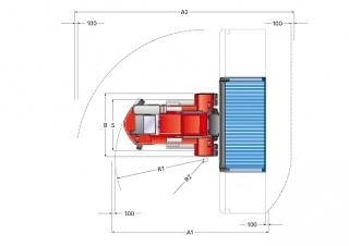 Kalmar DCE 70-40 E5 आयाम और आकार