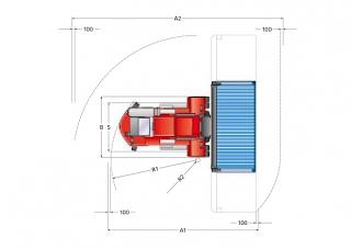 Kalmar DCE 90-45 E8 आयाम और आकार