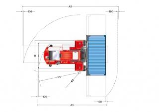 Kalmar DCF 100-45 E5 आयाम और आकार