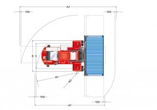 Kalmar DCF 100-45 E6 आयाम और आकार
