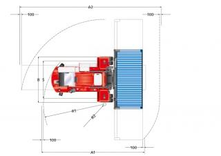 Kalmar DCF 100-45 E8 आयाम और आकार