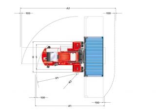 Kalmar DCF 70-40 E4 आयाम और आकार