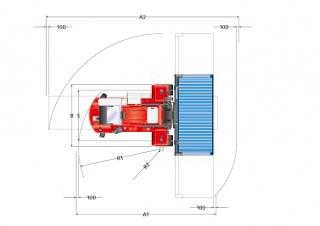 Kalmar DCF 70-40 E5 आयाम और आकार
