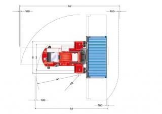 Kalmar DCF 80-45 E5 आयाम और आकार