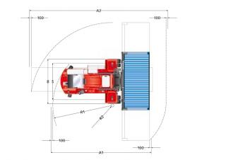 Kalmar DCF 80-45 E8 आयाम और आकार