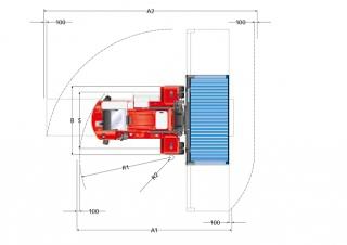 Kalmar DCF 90-45 E5 आयाम और आकार