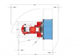 Kalmar DCF 90-45 E6 आयाम और आकार