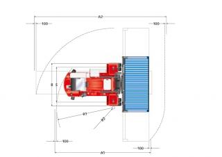Kalmar DCF 90-45 E7 आयाम और आकार