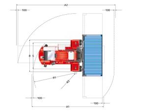 Kalmar DCF 90-45 E8 आयाम और आकार