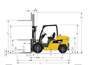Caterpillar DP40N आयाम और आकार