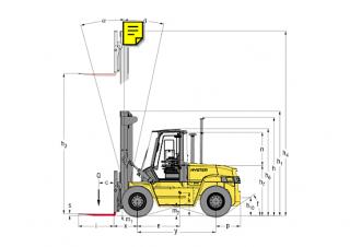 Hyster H 12.00 XM - 6 आयाम और आकार