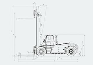 Linde H 280 D आयाम और आकार