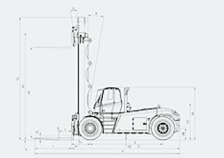 Linde H 300/1200 D आयाम और आकार