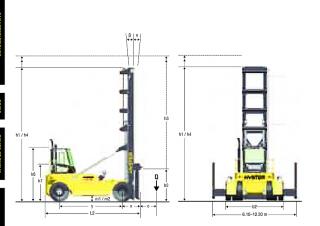 Hyster H18.00XM 12EC आयाम और आकार