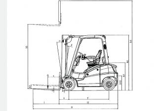 Linde H18D आयाम और आकार