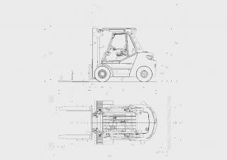 Linde H50/500D आयाम और आकार