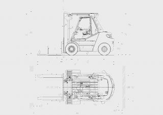 Linde H60D आयाम और आकार