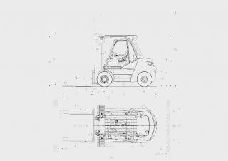 Linde H80/1100D आयाम और आकार