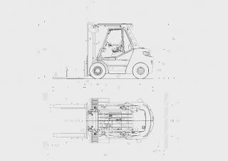 Linde H80/900D आयाम और आकार