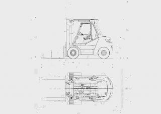 Linde H80D आयाम और आकार