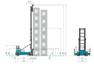 Konecranes SMV 45 G 3 आयाम और आकार
