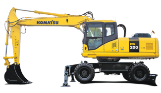 व्हील एक्सकेवेटर Komatsu PW200-7E0