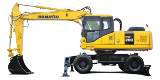 व्हील एक्सकेवेटर Komatsu PW200-7E0