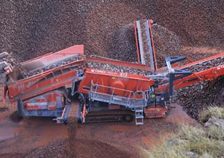 मोबाइल स्क्रीनिंग प्लांट Terex-Finlay 873+