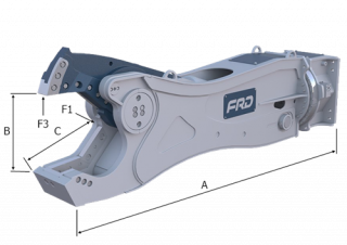 अटैचमेंट स्टील स्क्रैप कटर FRD VR200ER