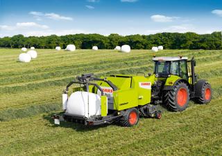 राउंड बेलर Claas Rollant 375 RC Uniwrap
