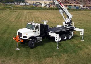 टेलीस्कोपिक बूम लिफ्ट ट्रक माउंटेड टेलीस्कोपिक बूम लिफ्ट Elliott Equipment E120 E-Line