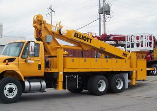 टेलीस्कोपिक बूम लिफ्ट ट्रक माउंटेड टेलीस्कोपिक बूम लिफ्ट Elliott Equipment I85F HiReach