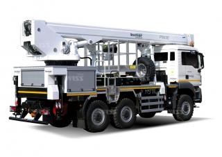 टेलीस्कोपिक बूम लिफ्ट ट्रक माउंटेड टेलीस्कोपिक बूम लिफ्ट Bumar lPTM-32