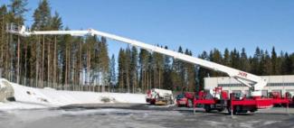 टेलीस्कोपिक बूम लिफ्ट ट्रक माउंटेड टेलीस्कोपिक बूम लिफ्ट Bronto Skylift S 65 XR