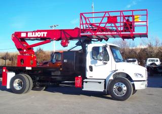 टेलीस्कोपिक बूम लिफ्ट ट्रक माउंटेड टेलीस्कोपिक बूम लिफ्ट Elliott Equipment S50R SkyWalk