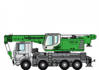 ट्रक-माउंटेड टेलीस्कोपिक क्रेन Sennebogen HPC 40